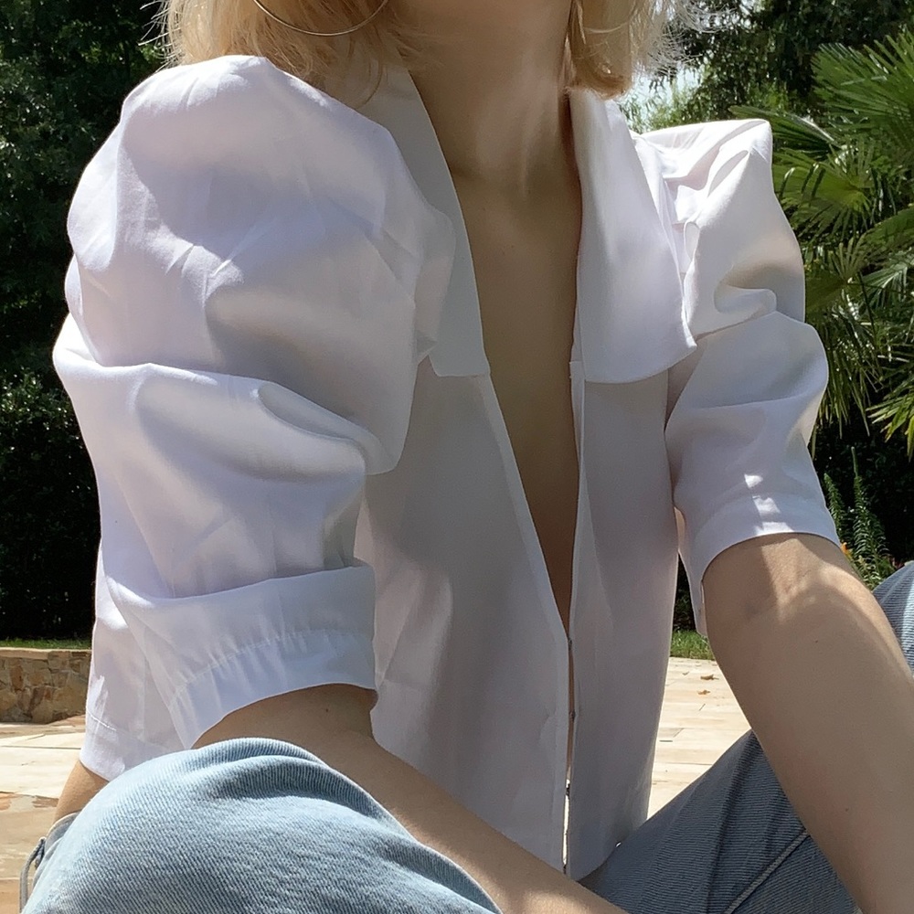 Danielle Bernstein White Blouse